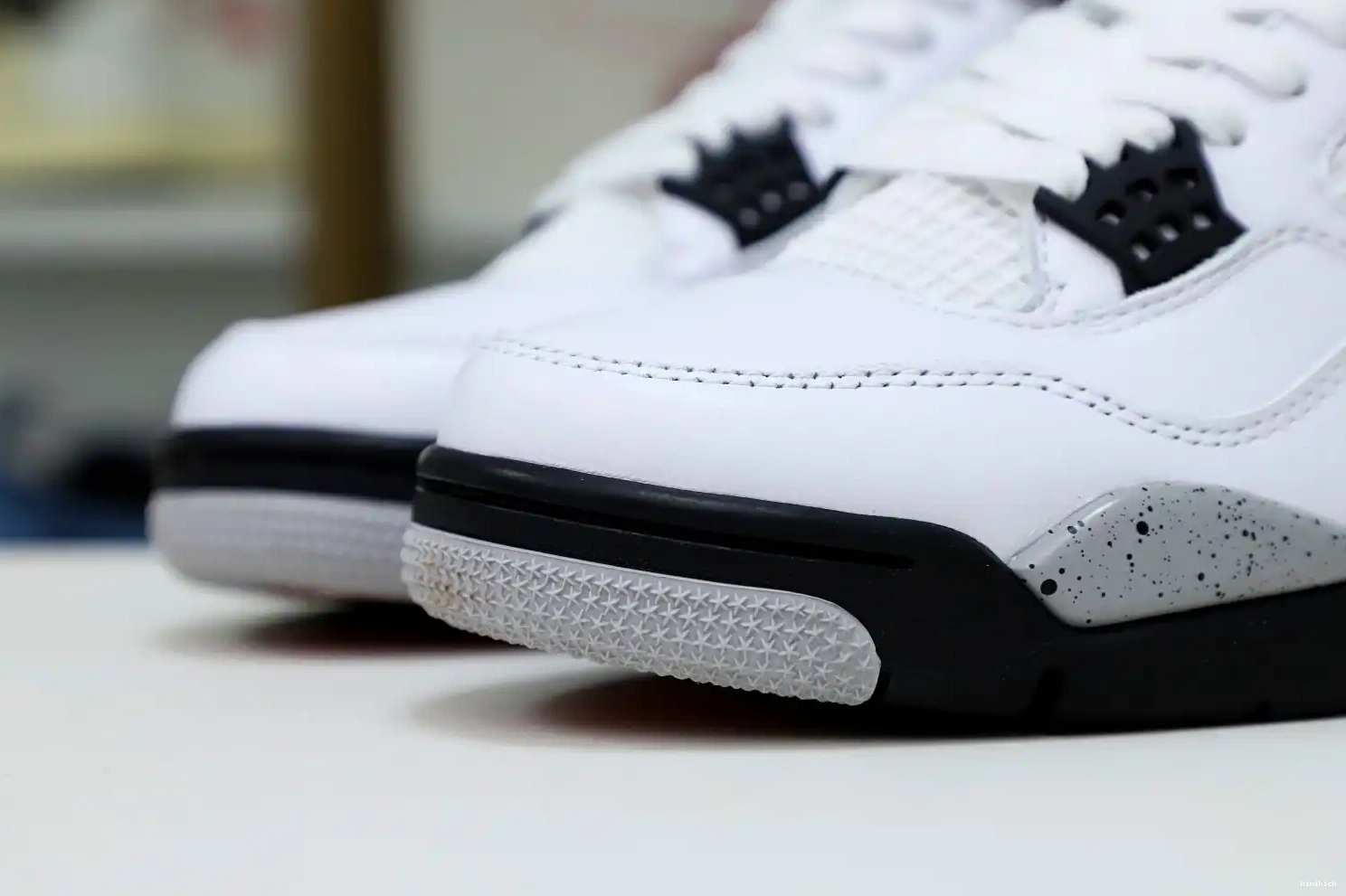 Kimikick White Jordan 4 Retro Air Cement 0519